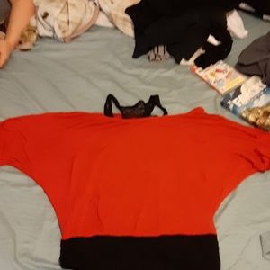 Red and black shirt